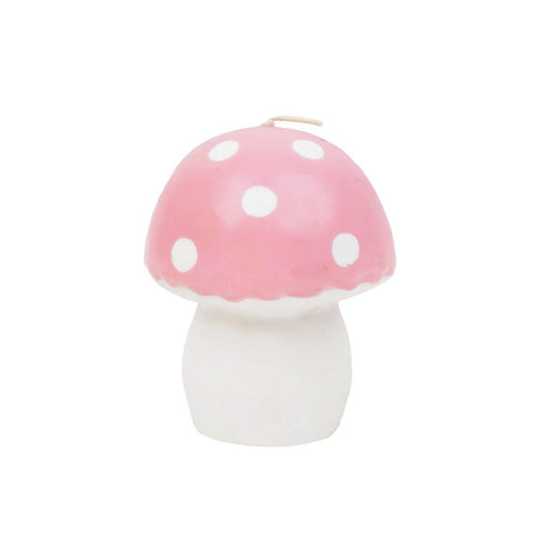 Pink Toadstool Mushroom Candle