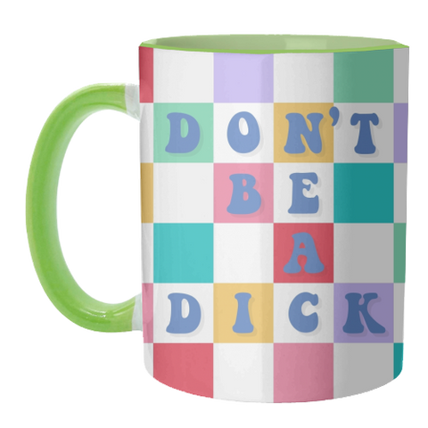 Mugs 'Don't be a dick checkerboard'