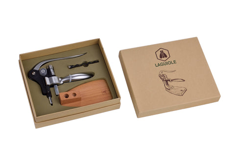 Lever corkscrew on stand
