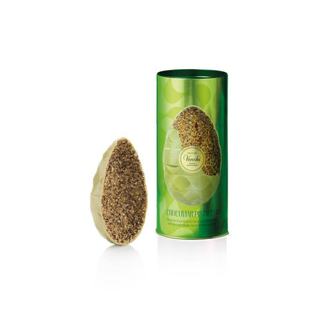 Venchi Chocolate Grand Egg Gift Set: STRACCIATELLA & PISTACHIO CHOCOVIAR EGG with With Mini Venchi Tin