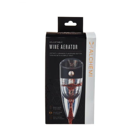 Viski - Alchemi™ Adjustable Aerating Wine Pourer w/ Stand
