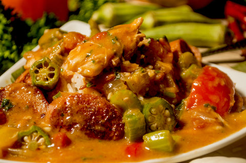 Cajun Gumbo, Skillet Cornbread and FlambΓ© Banana Foster