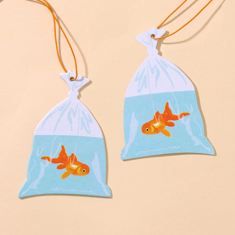 Goldfish in a Bag Air Freshener - Rain Scent - Fathers Day Gift Mothers Day Spring Easter