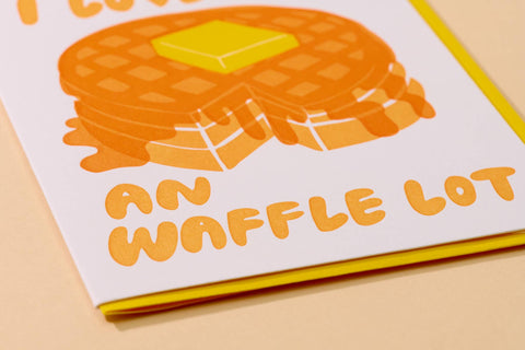 I love you Waffle Lot Letterpress Card