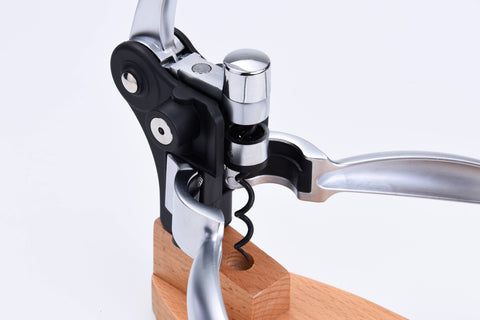 Lever corkscrew on stand