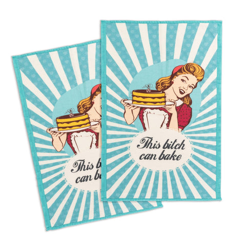 Zapps Clothing - This Bitch Can Bake Kitchen Towel Set