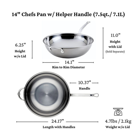 Hestan NanoBond Titanium Chef's Pan, 14-Inch