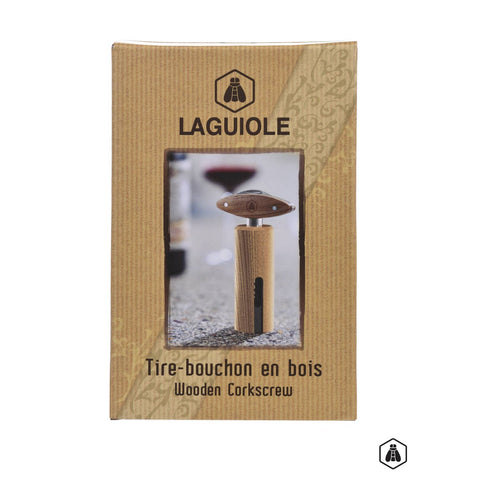 LAGUIOLE- Corkscrew With Rotating Wooden Handle