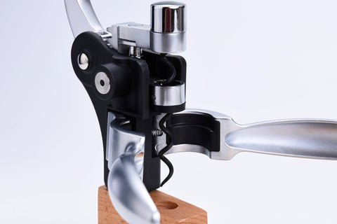Lever corkscrew on stand
