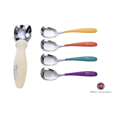 FIAT, Set of 4 Ice Cream Spoons,