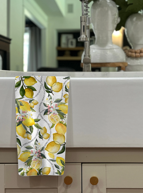 When Life Gives Lemons Tea Towel
