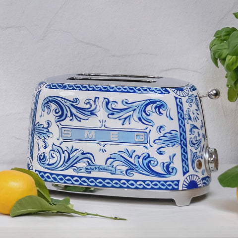 SMEG - Dolce & Gabbana Blu Mediterraneo - 2 Slice Toaster Blue Mediterraneo