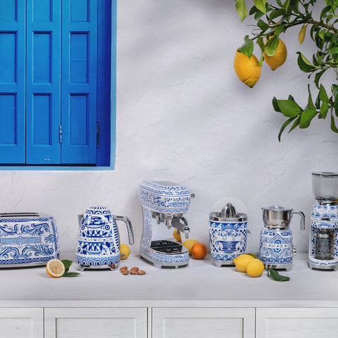 SMEG - Dolce & Gabbana Blu Mediterraneo - 2 Slice Toaster Blue Mediterraneo