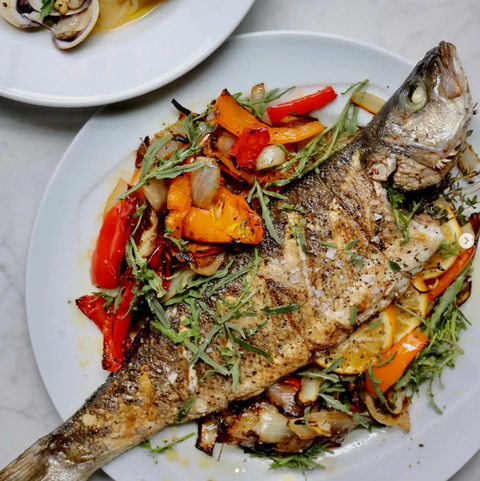 Spaghetti alle Vongole, Whole Roasted Branzino