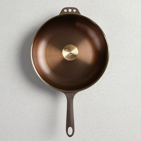 Smithey No 11. Deep Skillet With Glass Lid
