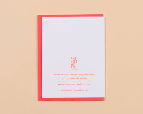 Butter Together Love Letterpress Card - Foodie Valentine