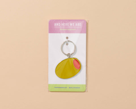 Olive Keychain - Foodie, Grocery - Mothers Day Fathers Day Spring Easter - Bag Charm