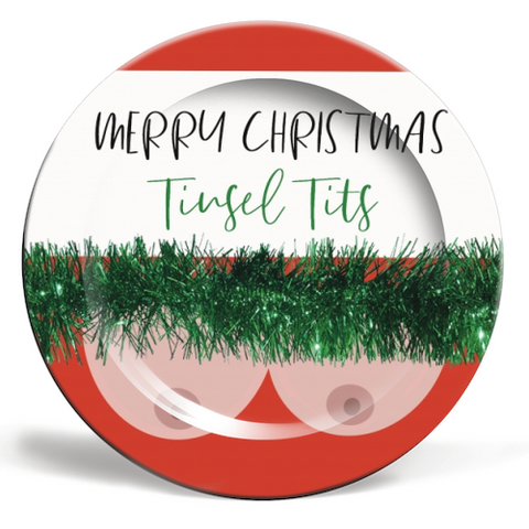 Plates 'Merry Christmas Tinsel Tits'