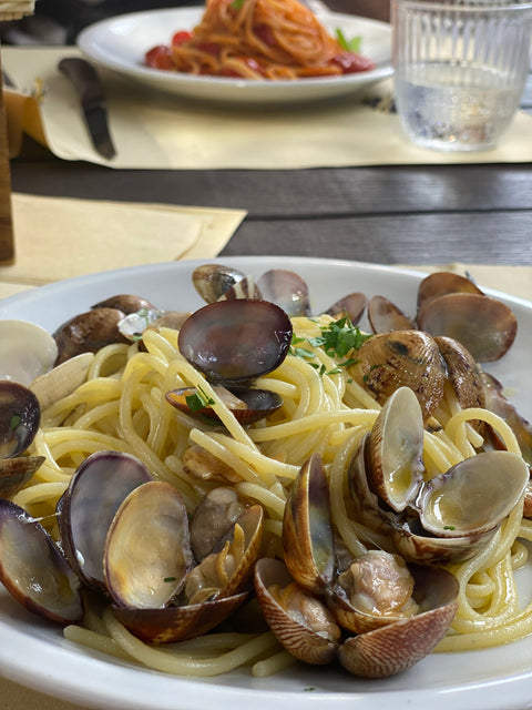 DATE NIGHT:  Spaghetti alle Vongole and Branzino