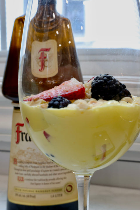 Date Night:  Chicken Piccata w/ Broccoli Rabe,  Roast Potatoes, & Zabaglione