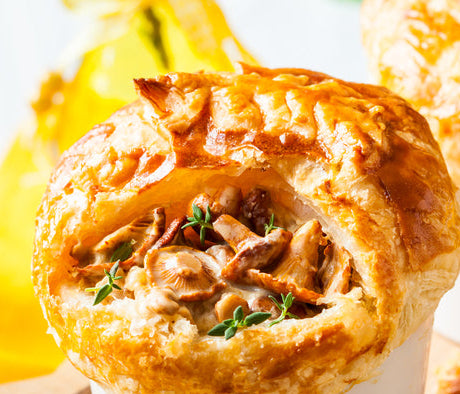 Gougere( Cheese Puffs) with Chestnut-Porcini Filling