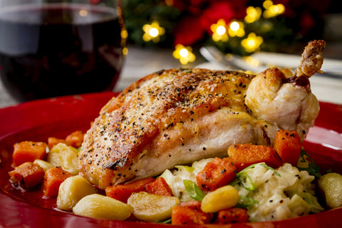 Date Night - Crispy Pan Roasted Chicken, Butternut Squash Risotto &  Apple & Pear Crumble