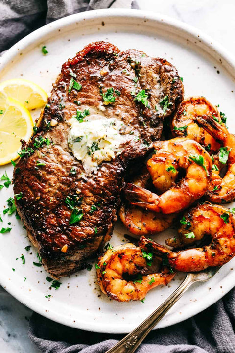 Surf & Turf  Steak & Shrimp Scampi