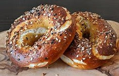 Homemade Bagels with Cream Cheese & Quick Lox