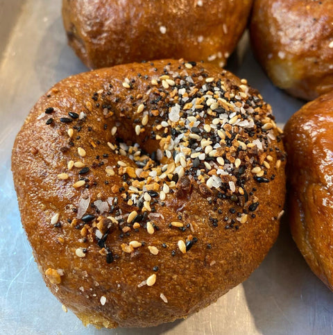 Homemade Bagels with Cream Cheese & Quick Lox