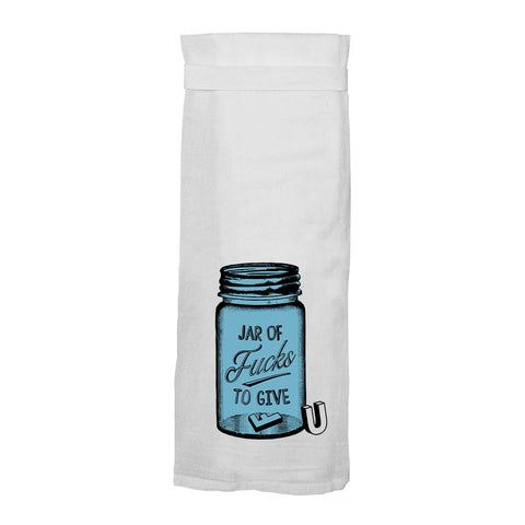 Jar of Fucks to Give Kitchen Tea Towel 6 Pack Christmas Gifts