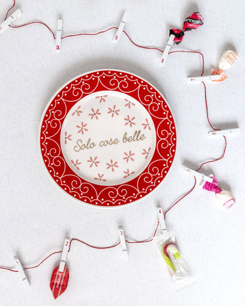 SOLO COSE BELLE BIG - Porcelain plate with writing