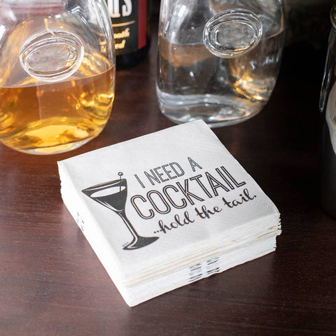 I Need A Cocktail Hold The Tail |  Party Essential Napkins