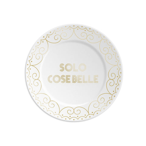 ONLY BEAUTIFUL THINGS - Porcelain plate with gold writing
