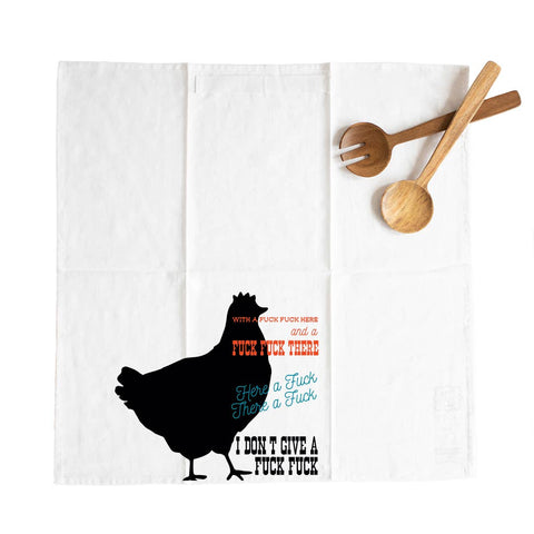 With A Fuck Fuck Here | Funny Kitchen Towels