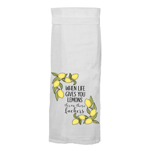 When Life Gives Lemons | Flour Sack Cotton Kitchen Tea Towel