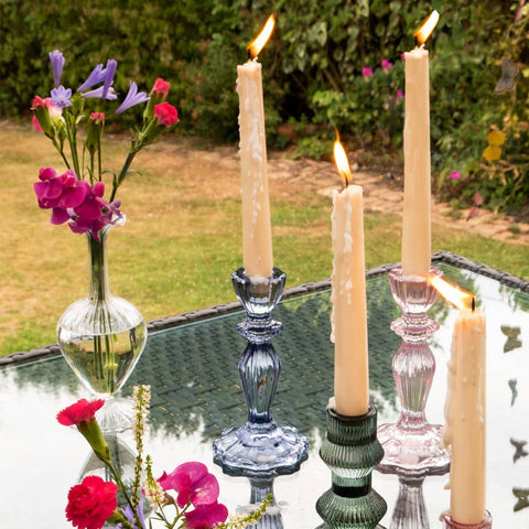 Color Glass Candle Holder