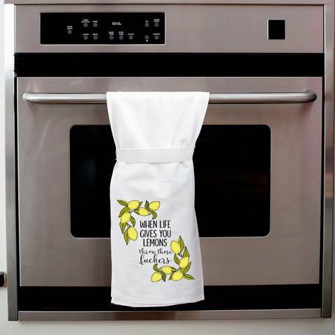 When Life Gives Lemons | Flour Sack Cotton Kitchen Tea Towel