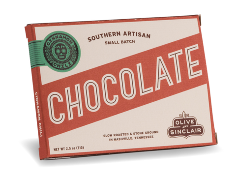 Olive & Sinclair Chocolate - Mexican Style Cinnamon Chili Chocolate Bar