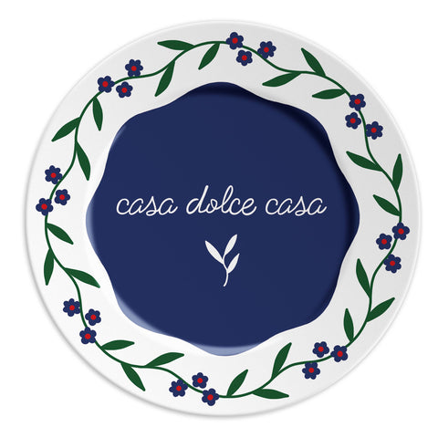 HOME SWEET HOME - Porcelain plate with inscription