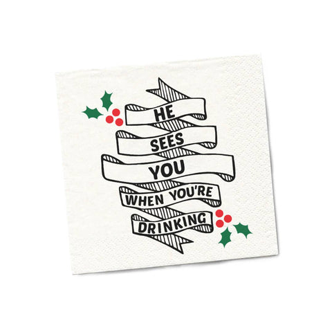 He Sees You | Christmas Napkins