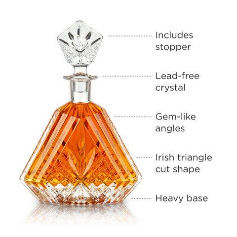 Viski - Admiral™ Vintage-Style Irish-Cut Crystal Whiskey Decanter