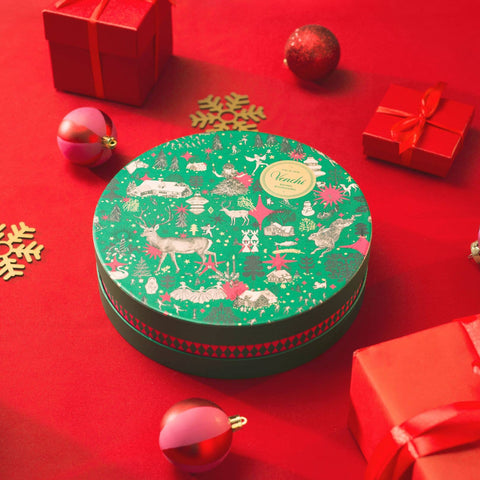 Large Round Assorted Chocolate Christmas Box