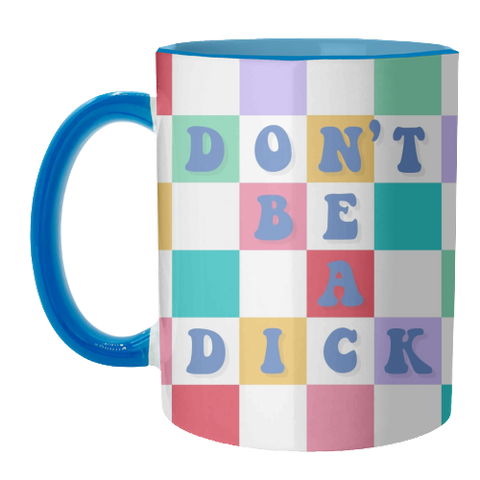 Mugs 'Don't be a dick checkerboard'