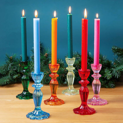 Color Glass Candle Holder