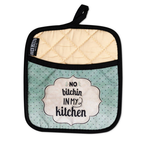 Zapps Clothing - No B****** In My Kitchen Oven Mitts And Potholder Set