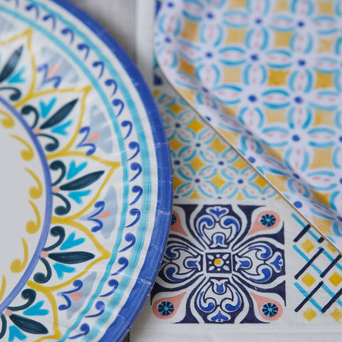 Souk Blue Summer Napkins for Summer Party | 20 Pack |