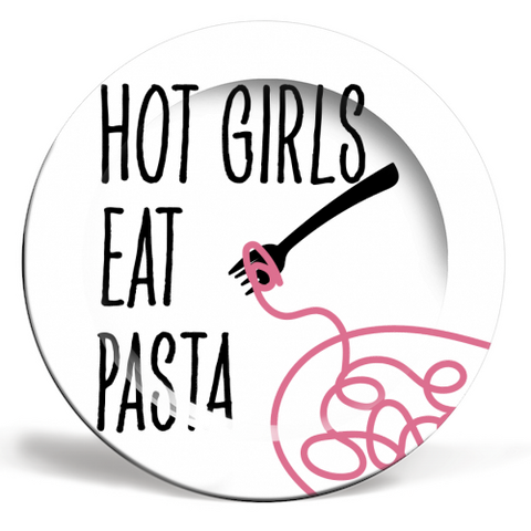 Plates 'Hot Girls Eat Pasta'