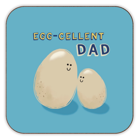 Coasters 'Eggcellent Dad Food Pun gift'