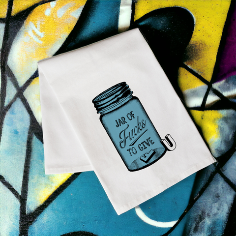 Jar of Fucks to Give Kitchen Tea Towel 6 Pack Christmas Gifts