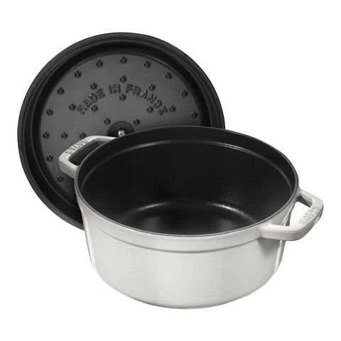 Staub - 5.5 Round Cocotte -  White Truffle